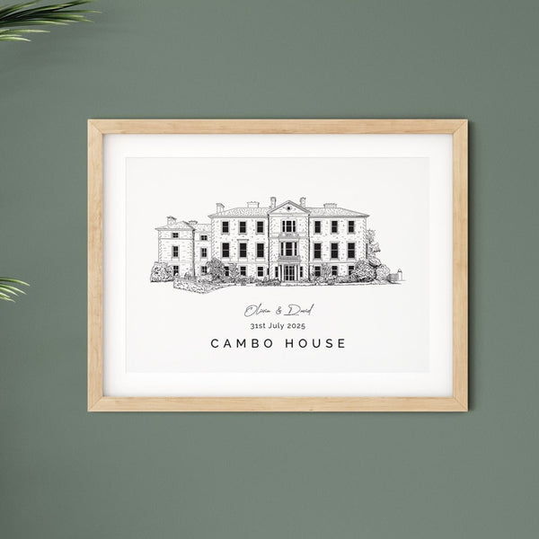 Combo House Wedding Venue Illustration Print