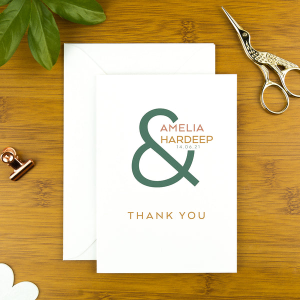 Wedding, anniversary and engagement thank you cards
