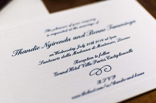 LETTERPRESS WEDDING INVITATIONS