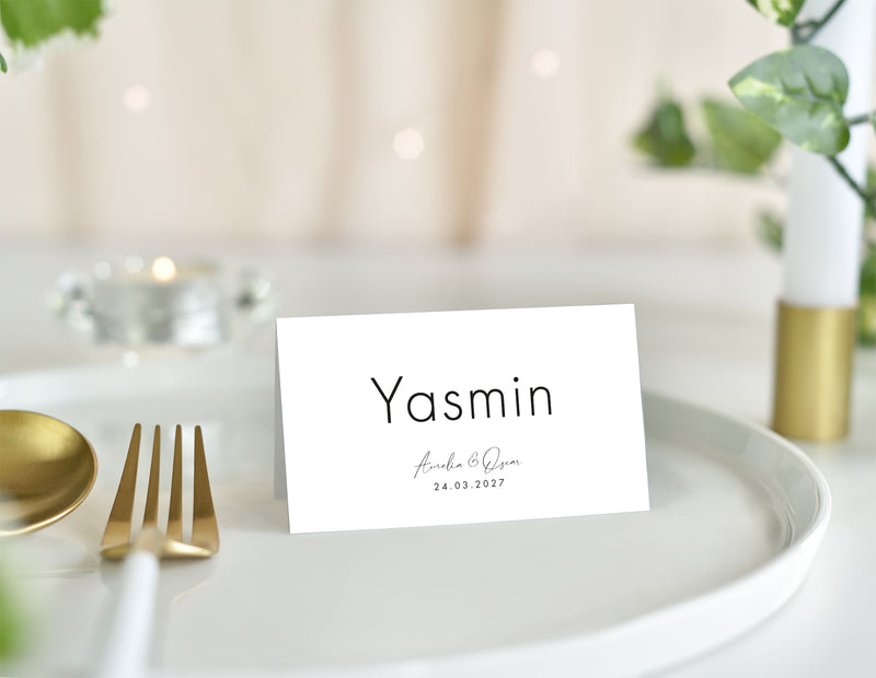 Cambo House, Wedding Place Card with Venue Illustration