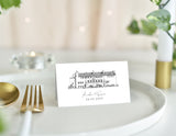 House for an Art Lover, Wedding Place Card with Venue Illustration