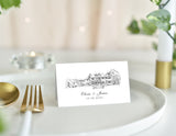 Savoy Park Hotel, Wedding Place Card with Venue Illustration