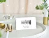 Templeton Building, Wedding Place Card with Venue Illustration