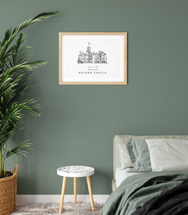 Auchen Castle, Personalised Gift for Wedding Booking
