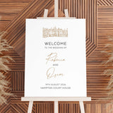 Hampton Court House Wedding Welcome Sign