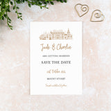 Mount Stuart, Save the Date Card, Wedding Venue Illustration