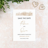 Springkell, Save the Date Card, Wedding Venue Illustration