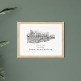 Town Head Estate wedding venue illustration print ideal wedding or anniversary gift