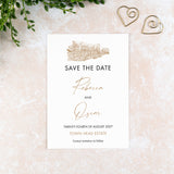 The Town Head Estate, Save the Date Card, Wedding Venue Illustration