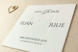 Letterpress Wedding Save the Date, Ampersand