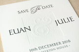 Letterpress Wedding Save the Date, Ampersand