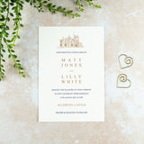 Allerton Castle Wedding Invitation, Wedding Venue Illustration