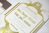 luxuryweddinginvitationsbycombossa Embossed Wedding Invitation Embossed Wedding Invitation, Art Deco NEW