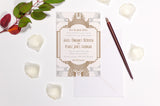 luxuryweddinginvitationsbycombossa HD Printed Wedding Invitations Art Deco Wedding Invitation, HD Digital Print