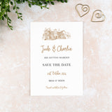 Brig O' Doon House Hotel, Save the Date Card, Wedding Venue Illustration