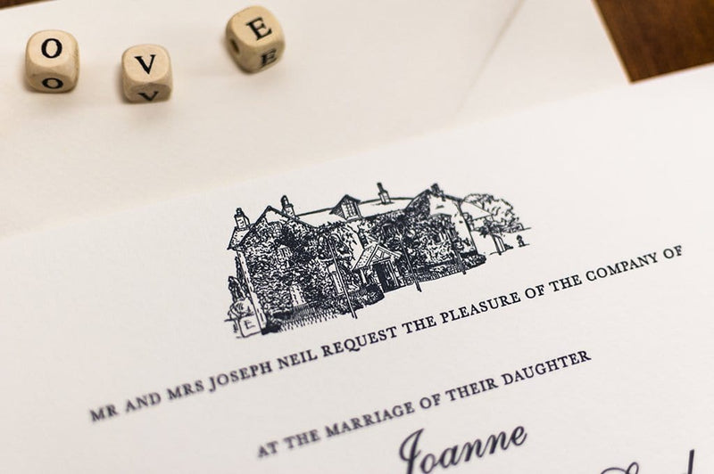 luxuryweddinginvitationsbycombossa Letterpress Wedding Invitations Letterpress Wedding Invitation, Brig o' Doon