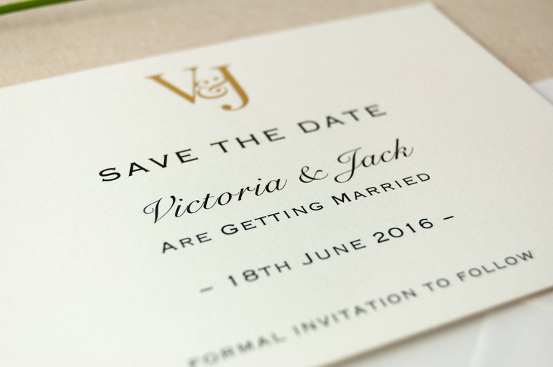 Classic Monogram Save the Date, Monogram Initials