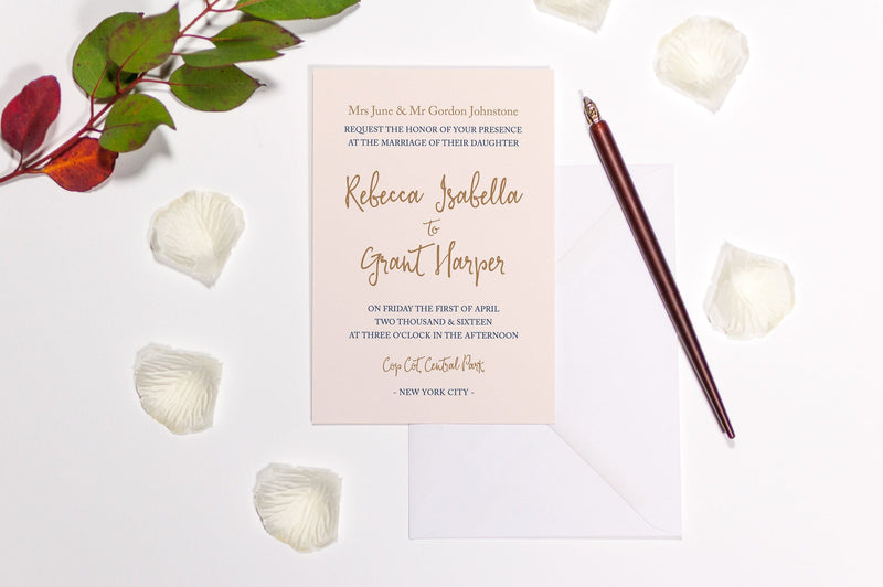 luxuryweddinginvitationsbycombossa HD Printed Wedding Invitations Calligraphy Wedding Invitation, HD Digital Print