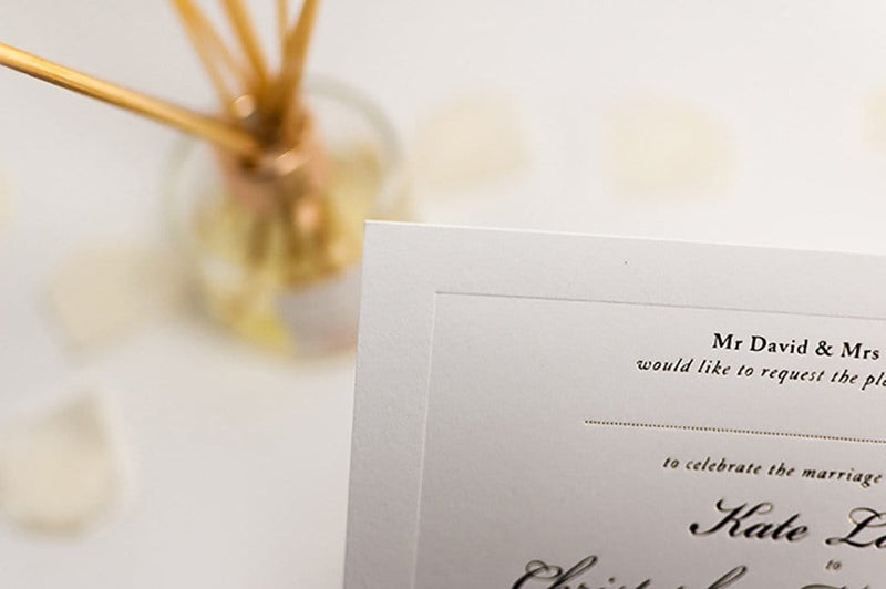 luxuryweddinginvitationsbycombossa Embossed Wedding Invitation Embossed Wedding Invitation, Classic with Raised Border