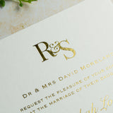 Classic Monogram, Hot Foil Wedding Invitation