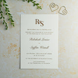 Classic Monogram, Hot Foil Wedding Invitation