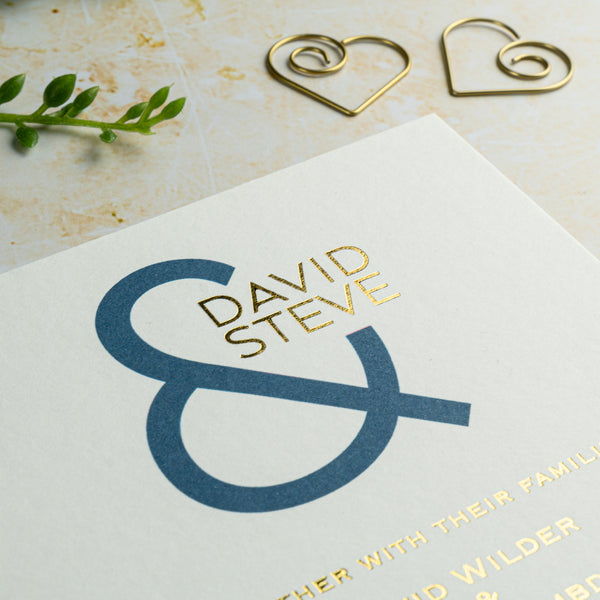 The Ampersand, Hot Foil Wedding Invitation