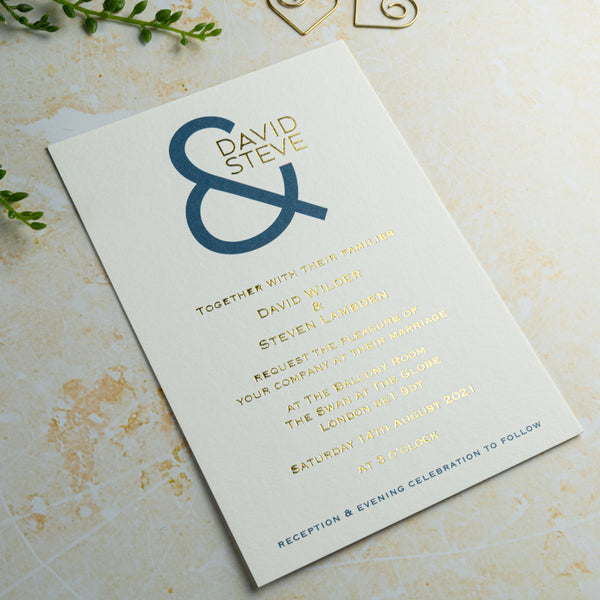 The Ampersand, Hot Foil Wedding Invitation