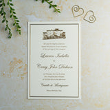 Italian Villa, Hot Foil Wedding Invitation