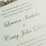 Italian Villa, Hot Foil Wedding Invitation