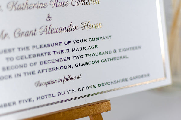 luxuryweddinginvitationsbycombossa Embossed Wedding Invitation Embossed Wedding Invitation, Glasgow Cathedral