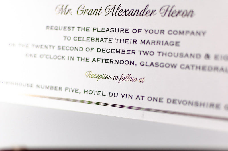 luxuryweddinginvitationsbycombossa Embossed Wedding Invitation Embossed Wedding Invitation, Glasgow Cathedral