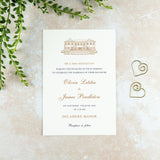 Delamere Manor Wedding Invitation, Wedding Venue Illustration