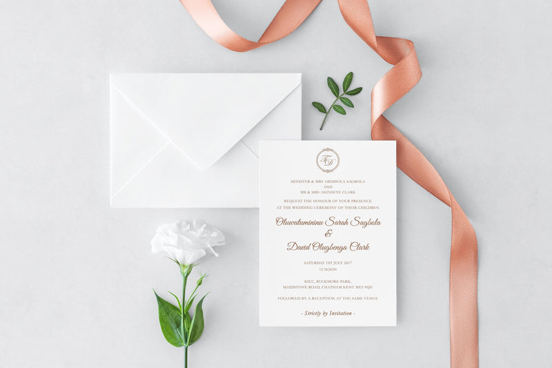 luxuryweddinginvitationsbycombossa HD Printed Wedding Invitations Elegance Monogram Wedding Invitation, HD Digital Print