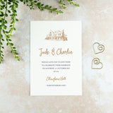 Ellingham Hall Wedding Invitation, Wedding Venue Illustration