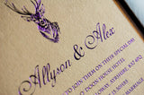 luxuryweddinginvitationsbycombossa Embossed Wedding Invitation Embossed Wedding Invitation, Stag