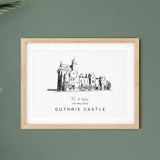 Personalised Wedding Venue Print - Guthrie Castle