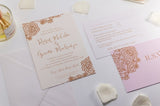 luxuryweddinginvitationsbycombossa HD Printed Wedding Invitations Floral Calligraphy Wedding Invitation, HD Digital Print