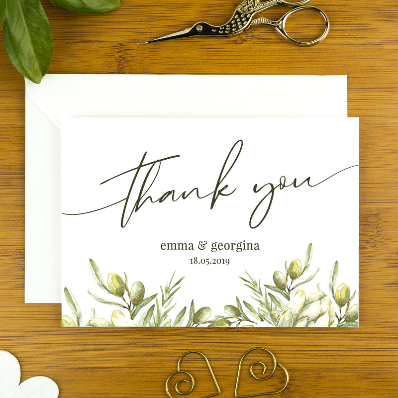 Wedding, engagement, anniversary thank you cards