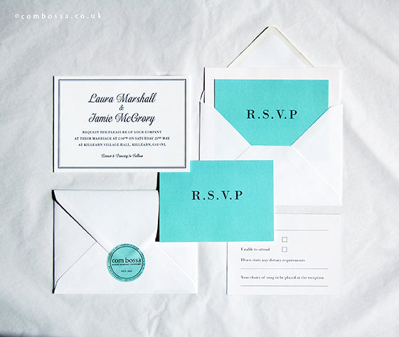 Letterpress Wedding Invitation, Classic New York