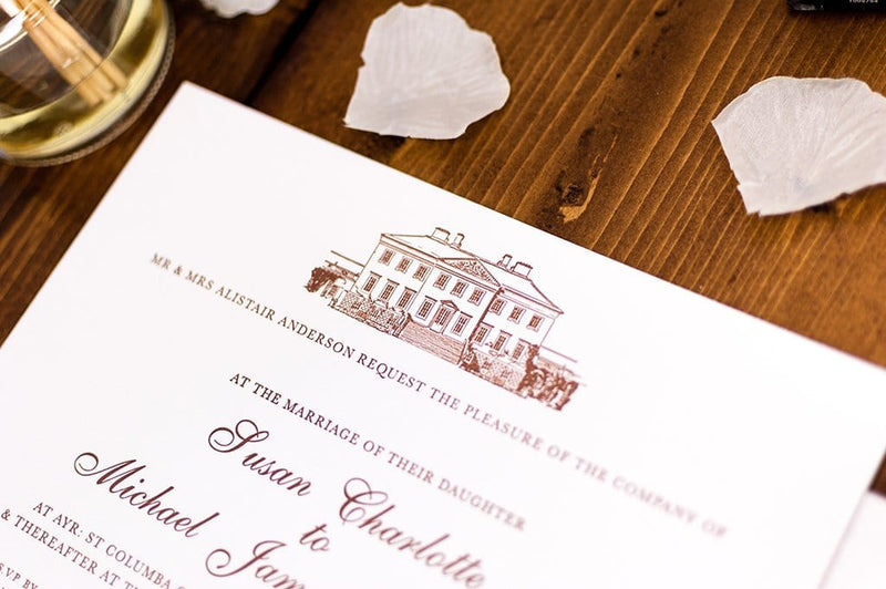 luxuryweddinginvitationsbycombossa Letterpress Wedding Invitations Letterpress Wedding Invitation, Dumfries House