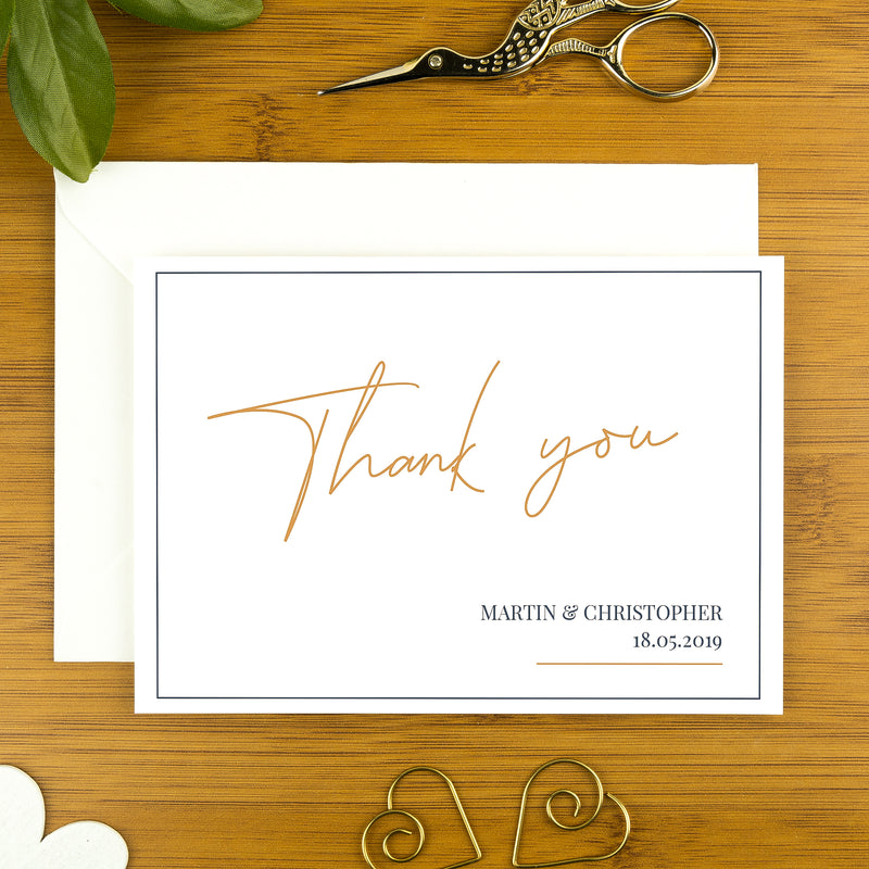 Wedding, Anniversary and Engagement Thank you Cards, The Script.