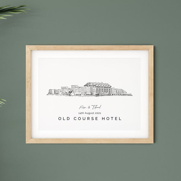 Personalised Wedding Venue Print - Old Course Hotel