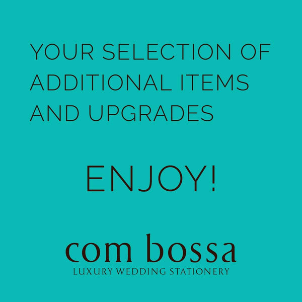 Com Bossa, Luxury Wedding Stationery SHOPSTORM_HIDDEN_PRODUCT Item Customizations