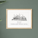 Personalised Wedding Venue Print - Piersland House Hotel