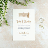 Templeton Building Wedding Invitation, Wedding Venue Illustration