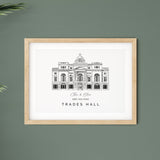 Personalised Wedding Venue Print - The Trades Hall